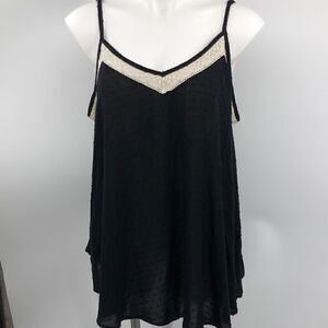 Torrid Size 0 adjustable straps black swing Swiss Dot tank